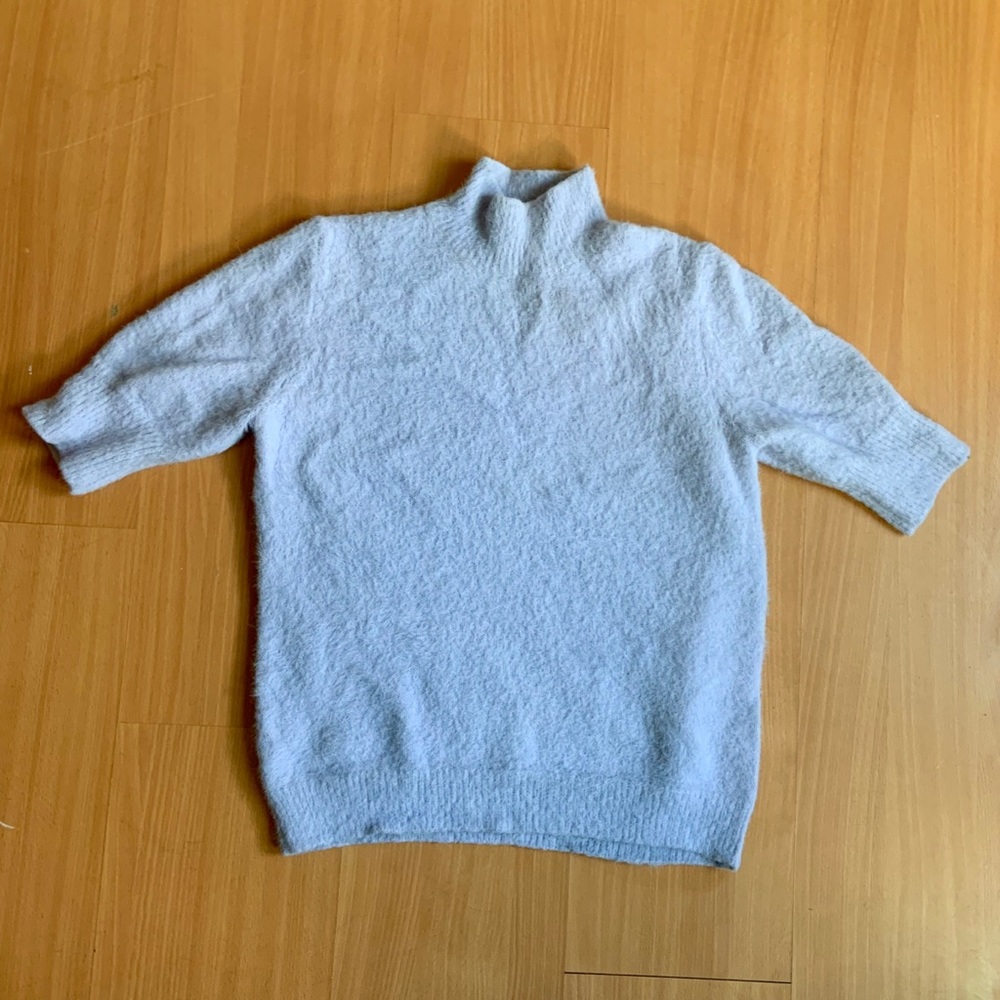 Marled Clothing Periwinkle Fuzzy Turtleneck